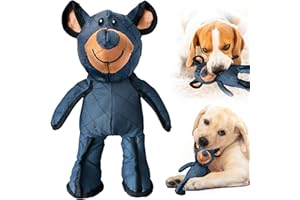 Healife Robust Bär hundespielzeug unzerstörbar für Aggressive kauer - Kauspielzeug Hund, Hundespielzeug große Hunde, Dog Toys - Unkaputtbar bär, Quietschendes bären hundespielzeug