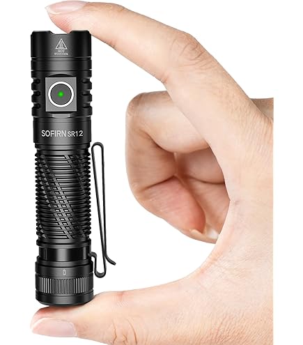 sofirn SK40 Taktische Taschenlampe, 3200 Lumen, wiederaufladbare EDC-Taschenlampe mit 580 Meter langem Werf, Dual-Schalter, LED-Blitzlicht, Strahler für Camping, Wandern, Jagd, Suche