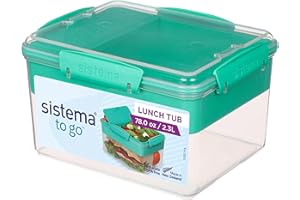 Sistema TO GO Lunch Tub | 2.3 L | School Lunch Box With Compartments | Assorted Colours (Not Selectable) | 1 Count
