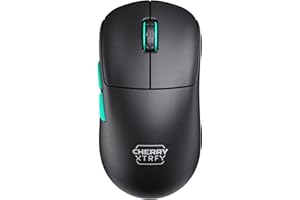 CHERRY XTRFY M68 Wireless, Ultralekka bezprzewodowa Mysz do Gier, 2,4 GHz, Zoptymalizowany dla e-sportu, Symetryczny kształt z bardzo niskim przodem, Czarny