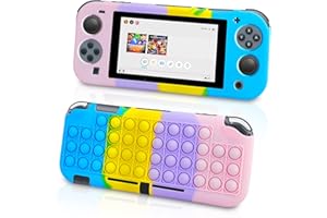 Coolden Fidget Pop Push Bubble Étui Compatible avec Nintendo Switch Lite Protection Étui Housse Anti-Stress Silicone Coque pour Enfants Anti-Rayures Protection Coque pour Switch Lite 5.5 (Rose)