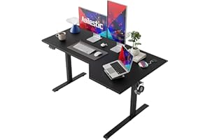 ‎AGILESTIC Agilestic Elektrischer Stehschreibtisch, L-förmiger 140 cm höhenverstellbarer Schreibtisch, Sitz- und Stehtisch für Home Office, ergonomischer aufsteigender Computertisch mit Splice Board,schwarz
