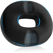USHOP Coussin Siège Donut Orthopédique Mémoire De Forme Avec Gel - Soulagement Coccyx Fauteuil Voiture Bureau