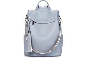 Bostanten Femme Sac à Dos en Cuir Antivol 2 en 1 Sac à Main Portés Dos Mode Daypacks