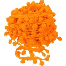 Ruban à Pompons DIY - 20 Yards, Largeur 1 Cm, Pompons 0,6 Cm, Nylon, Pour Couture, Décoration Vêtements, Rideaux, Accessoires - 10