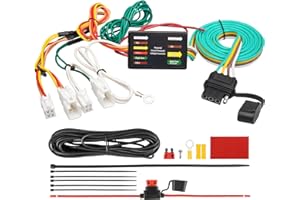 Oyviny Custom 4 Pin Trailer Wiring Harness 56434 for 2019-2024 Toyota RAV4 and 2021-2024 Toyota RAV4 Prime, Pure Copper Trailer Towing Harness