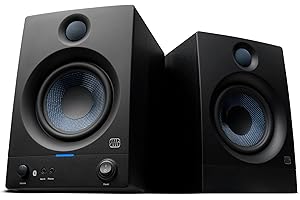 PreSonus Eris 5BT Gen 2, Studio Monitor Speakers with Bluetooth, Pair, 5 Inch, 2-Way, Powered Desktop Speakers for Multimedia, Gaming, Studio-Quality Music Production, 100W Power