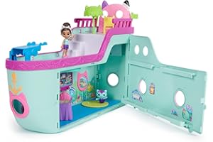 SWIMWAYS Gabby's Dollhouse, Crucero de Gabby, crucero de juguete con 2 figuras de juguete, juguetes sorpresa y accesorios para la casa de muñecas, juguetes para niños y niñas a partir de 3 años