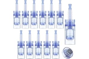 LOPHE Microneedling, 12 Pezzi Micro Aghi Penna Derma Micro Needling, Microneedle Nano Aghi con Regolabili a Baionetta(#36pin)