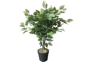 Leaf Artificial Tree/Plant Árbol, Mini ficus arbusto Verde, 60 cm