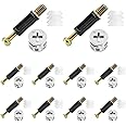 BokWin 10 Set 35mm Cam Lock Screws for Furniture,3 in 1 Cam Lock Fasteners,Cam Fitting with Dowel and Pre-Inserted Nut for Cabinet Drawer Connecting