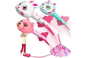 Funblitz Toys for 3-9 Year Old Girls, Toy Rockets Girls Toys Age 3 4 5 6 7 8 9 Year Old Girl Gifts Outdoor Toys Gifts for 3-9 Year Old Girls Rocket Toy Launcher for Kids Toys Age 3 4 5 6 Farm Animals