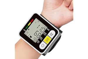 JOYYKO Blood Pressure Monitors, Automatic Wrist Blood Pressure Monitors, Portable Blood Pressure Monitors Pressure Machine, Fully Automatic Blood Pressure Monitors for Home Office Travel Use