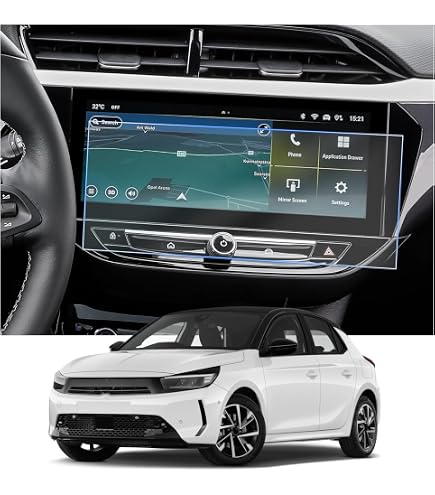 CDEFG Lot De 2 Films De Protection D'écran Compatibles Avec Opel Corsa F Corsa-e 2024 2025 Facelift 4H Anti-rayures 10" GPS Film De Protection D' écran Corsa 2024 Accessoires