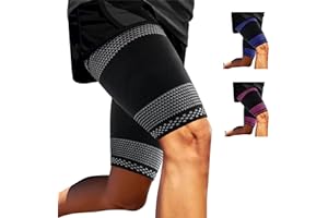 ‎ABYON ABYON Oberschenkelbandage für Männer und Damen 2 Stück, Oberschenkel Kompression Atmungsaktiv Rutschfest für Kniesehne, Quad, Leistenschmerzen, Muskelfaserriss, Krämpfe