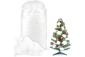 HOPTON Watte Deko Weihnachten, 150g Weich Flauschig Schneewatte Deko, Hohe Elastizität Schneematte, Deko Watte Schnee, Kunstschnee Watte für Weihnachtsbaum, Winterdorf-Displays, Tischläufer, Feiertagsdeko