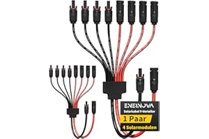enernova Y Type Connecteur Solar, 4mm²-6mm² Y Connecteurs Câble Solaire, IP68 Étanche Câble Panneau Solaire, 30A DC1500V pour Panneaux Connectés en Parallèle
