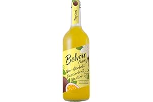 Belvoir Farm Non-Alcoholic Passionfruit Martini - Real Tropical Fruit Juices | Madagascan Vanilla | 100% Natural Ingredients | Suitable for Vegetarians & Vegans - 6 x 750ml Bottles