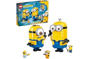 LEGO 75551 Minions Personaggi Minions e la loro Tana, Giochi per Bambini e Bambine con Personaggi di Stuart, Kevin e Bob, Gadget e Idee Regalo