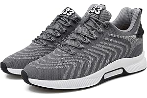 CERYTHRINA Aufzug Schuhe Herren 2,36 Zoll Elevator Schuhe Schnürhalbschuhe Leichte Atmungsaktiv Anzugschuhe Lace-up Sportschuhe Freizeitschuhe