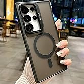 Coverzone Samsung Galaxy S25 Ultra ile uyumlu Kamera Lens Aparatlı Stand Olabilen Magsafe ile uyumlu Kamera Korumalı Şeffaf F