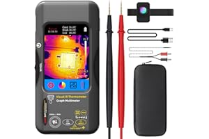 MAXRIENY BSIDE SH7 Termocamera Multimetro Con lente macro 320×320 Risoluzione con 20000 conteggi Tester 3,98'' Touchscreen 25Hz Termocamera a infrarossi (-20℃-550℃) con 15 tavolozze termiche TRMS Multimetro