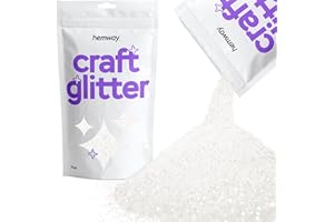 Hemway Paillettes fines de 0,4 mm pour loisirs créatifs (blanc)