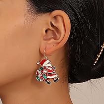 Collana E Orecchini A Ghirlanda Natale - Smalto, Per Donne, Regalo Festivo - Foto 8