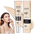 Azonee Hydrating BB Cream with SPF 50+ PA++++,Waterproof Flawless Concealer Full Coverage BB Cream, Long Lasting Moisturizing Full Coverage Liquid Foundation, All-Day Hold, All Skin Types (Ivory)