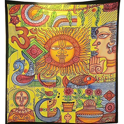 Tagesdecke Psychedelisches Picasso Bild Selten Hippie Wandteppich Doppelbett Größe Sofadecke