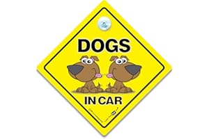 Iwantthatsign.com Panneau à ventouse pour chiens en voiture
