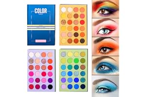 BEAUTY SEARCHER Beauty Glazed Paleta de sombras de ojos de 72 colores Alta pigmentación Impermeable Fácil mezcla Brillo Sombra de ojos mate Paleta de maquillaje todo en uno Nude