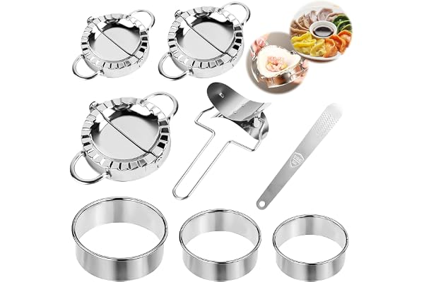 Rostfritt stål Ravioli Dumpling Maker 8 stycken Formrare Set för Kök Verktyg