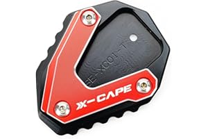 JAYWIS Moto Cavalletto Piastra Cavalletto Laterale Supporto del Piede Ingrandire per Moto Morini XCape 650X Cape 650 2022 2023 Refit Extender Piastra del Cuscinetto per cavalletto (Colore : Rosso, M