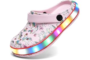 VIYEAR Kinder Jungen Mädchen LED Clogs Süße leichte Sommer Hausschuhe Garden Beach Sandalen
