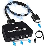 4K@60Hz HDMI Switch,【4K 60hz】HDMI 2.0 switch,Support HDCP2.2,HDR,1080P 3D,HDMI Switcher 3 in 1 out for Fire Stick,PS5,Sky Box