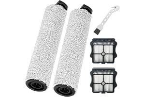 Fixbetter Wałek szczotkowy i filtr do Tineco Floor One S5 Steam Cleaner części zamienne, 2 wałki szczotkowe + 2 filtry + 1 szczotka do czyszczenia