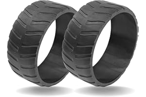 3DHERB Lot de 2 protections de roue compatibles avec Ecovacs Goat G1 G1-800 G1-2000 pour tondeuse robot avant Protection de roue avant Profil de roue avant Surélévation - Protection robuste des pneus