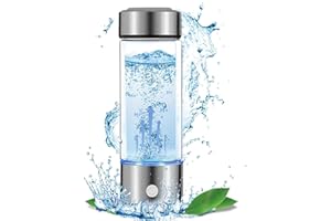 HOIDOKLY Hydrogen Water Bottle, 2024 New Portable Hydrogen Water Bottle Generator, Rechargeable Hydrogen Water ionizer Machine with SPE and Pem Technology for Daily Office Home Travel and Fitness (1PCS)