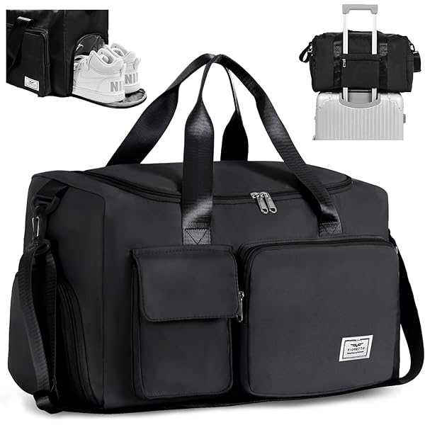 Borsone Sportivo Pieghevole 35L - Borsa Palestra Con Scomparto Scarpe - Foto 6