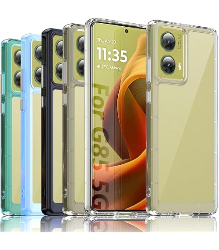 Klare Schutzhülle Für Motorola Moto G85 – Transparente Acryl-Hülle Mit TPU-Rahmen, Erhöhter Randenschutz, Ultradünn & Leicht