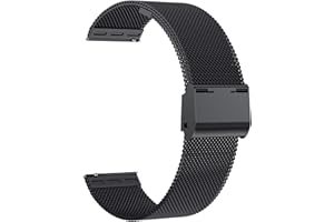JONURPHY Cinturini per orologio,cinturino in maglia metallica di ricambio in acciaio inossidabile da 16mm 18mm 20mm 22mm,cinturino in metallo a sgancio rapido,braccialetti per smartwatch per uomo donna