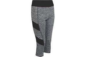 LOTMART Veste de Dames Réservoir Corsaire Leggings Femme Active Mi-Mollet Pantalon Collant Yoga Haut
