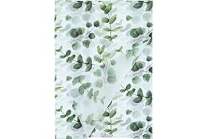 BEKECIDI Bekeco Di 50 Fogli di Carta Velina Foglie Verdi, 13,7 x 19,6 Pollici Carta da Regalo Foglie Stampato Botanico, Carta Velina Sfusa per Confezionare Regali Compleanno Festival Nozze DIY (B)