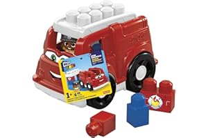MEGA BRANDS Mega Bloks Camión de Bomberos, Juguete de construcción para niños +1 año (Mattel GCX09)