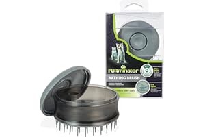 FURminator Szczotka do szamponu dla psów i kotów – szczotka do masażu i kąpieli z szamponem dla błyszczącej sierści