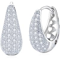 Yellow Chimes Crystals from Swarovski Classic Designer Gold Plated Stylish Hoop Earrings for Women and Girls