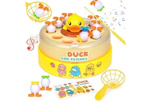 Yizemay Duck Dash Jumping Dash Duck Game, Pop Up Jumping Ducks Game, Magnetic Fishing Game Toys Gifts for 2 3 4 Year Old Boy Girl, Magnetic Montessori Toys for Kids