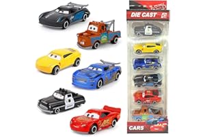 Siphus Voiture Cars, Jouet Cars, 6 Pièces Petite Voitures Enfant, Cars Autos comme Cadeaux Anniversaire, Noël pour Garçons et Filles