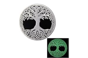 TOPPATCH Aufnäher, leuchtet im Dunkeln, nordischer Mythos, Yggdrasil, der Baum des Lebens, Auge des Baumes, bestickt, reflektierend bei Nacht, taktischer Verschluss, Paintball-Emblem, Abzeichen